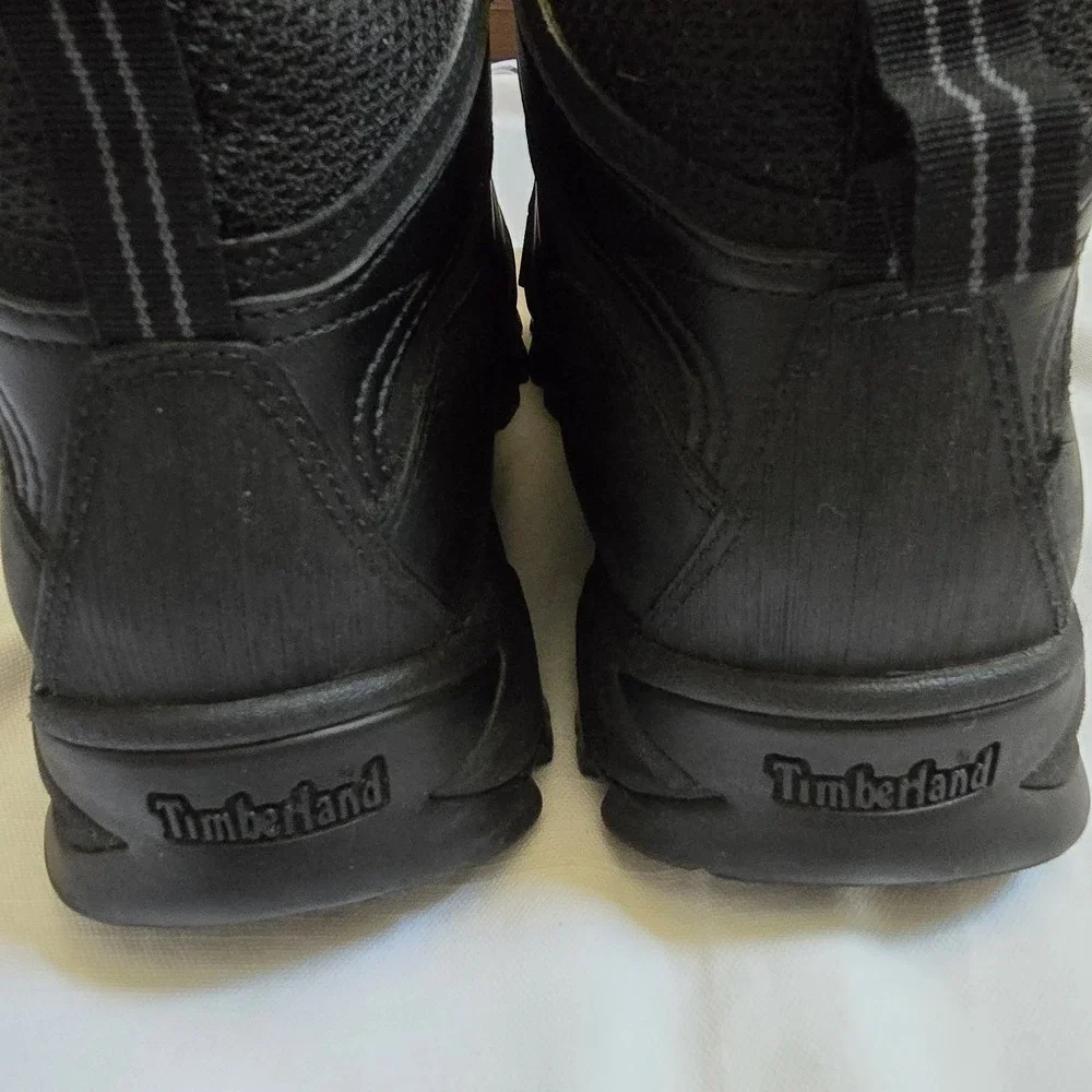 Timberland Mt Maddsen Mid Waterproof Black Leather Hiking Boots Mens 11.5 A2960‎